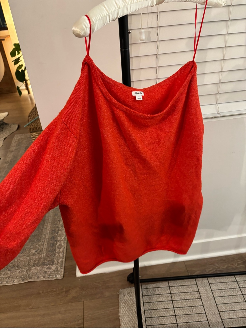 Kimchi Blue Vibrant Red Boatneck Sweater